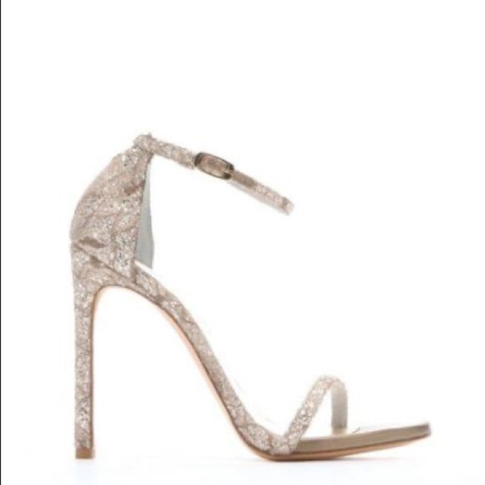 Stuart Weitzman Nudist Sugar Lace Stilettos